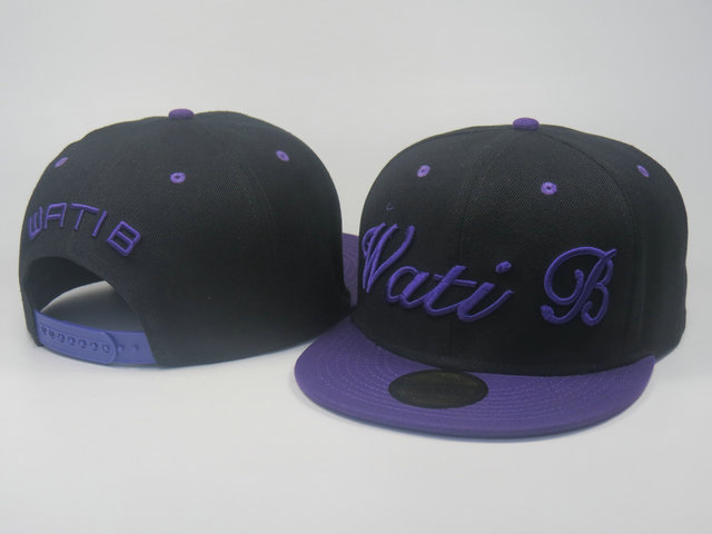 WATIB Black Snapback Hat LS 0613